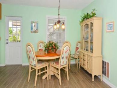 Dining area seats five